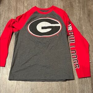 Colosseum Kids Long Sleeve Tee in Red and Gray